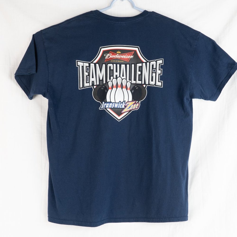 Budweiser Bowling Team Challenge Graphic T-shirt Size XL